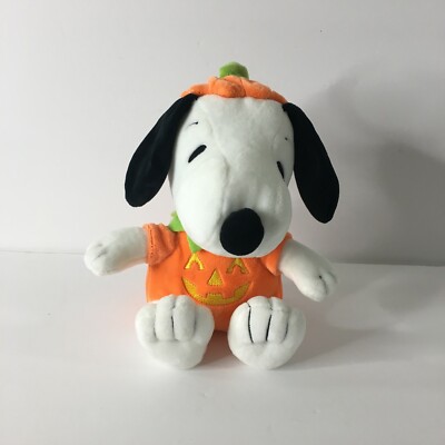 Hallmark Peanuts Snoopy Pumpkin Plush Halloween 7.5