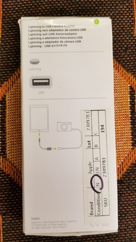 Apple Lightning auf USB Kamera Adapter MD821AM/A - Bild 6 von 12