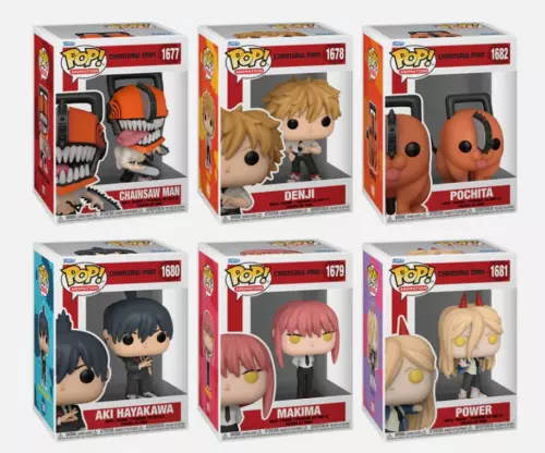 Funko POP! Chainsaw Man Collection Bundle Set of 6 with POP Protectors