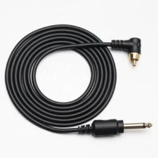 Premium Angled RCA Clip Cord: Durable, Flexible, Fireproof - Tattoo Essential
