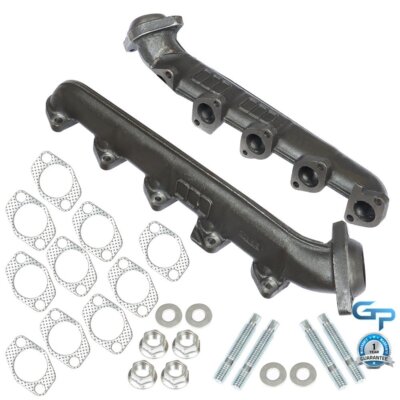 Left & Right Exhaust Manifold Headers For 2000-2013 Ford Super DutyVan 6.8L V10