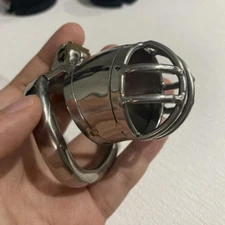 Stainless Steel Male Chastity Device Mamba Cage Men Standard Metal Lock Belt SM