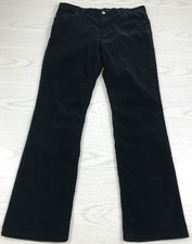 Vintage Calvin Klein Bootcut Corduroy Jeans Women 10 Black Cotton Blend Jean Y2K