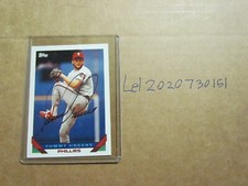 1993 Topps Tommy Greene Signed Baseball Card 