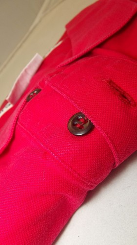 Valentino Sport Polo Manica Corta In 100% Cotone Piquet Uomo Taglia Xxl Rosso - Picture 9 of 15