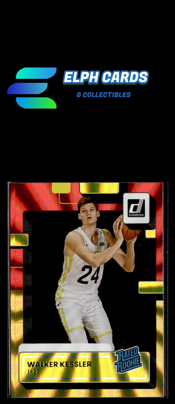 2022-23 Donruss #222 Walker Kessler Holo Laser Asia Red Gold