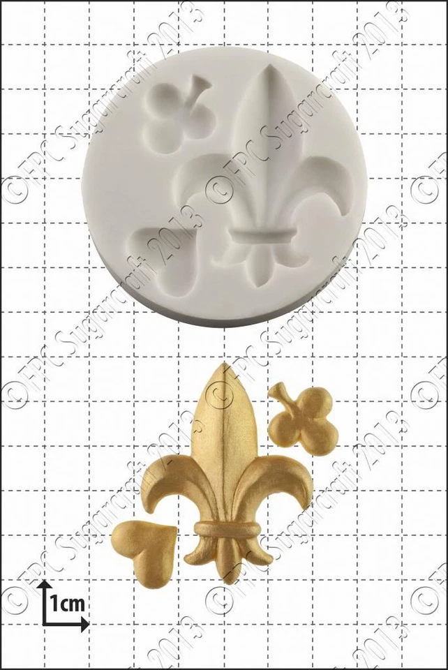 Molde de Silicona Flor de Lis Comida Uso FPC Pasta de Azúcar - Imagen 1 de 1