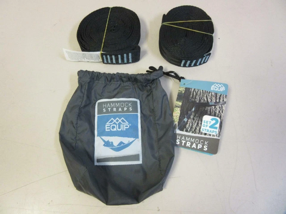 Equip Hammock Straps Black 97603 Reinforced Stitching 250 lb per strap 9.6' x 1" - Image 3 of 4