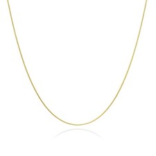 Yellow Gold Flash Sterling Silver Italian .75mm Snake Chain Necklace, 16 Inches