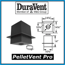 DURAVENT PELLETVENT PRO Pipe 3" Diameter Cathedral Support Box #3PVP-CS NEW!