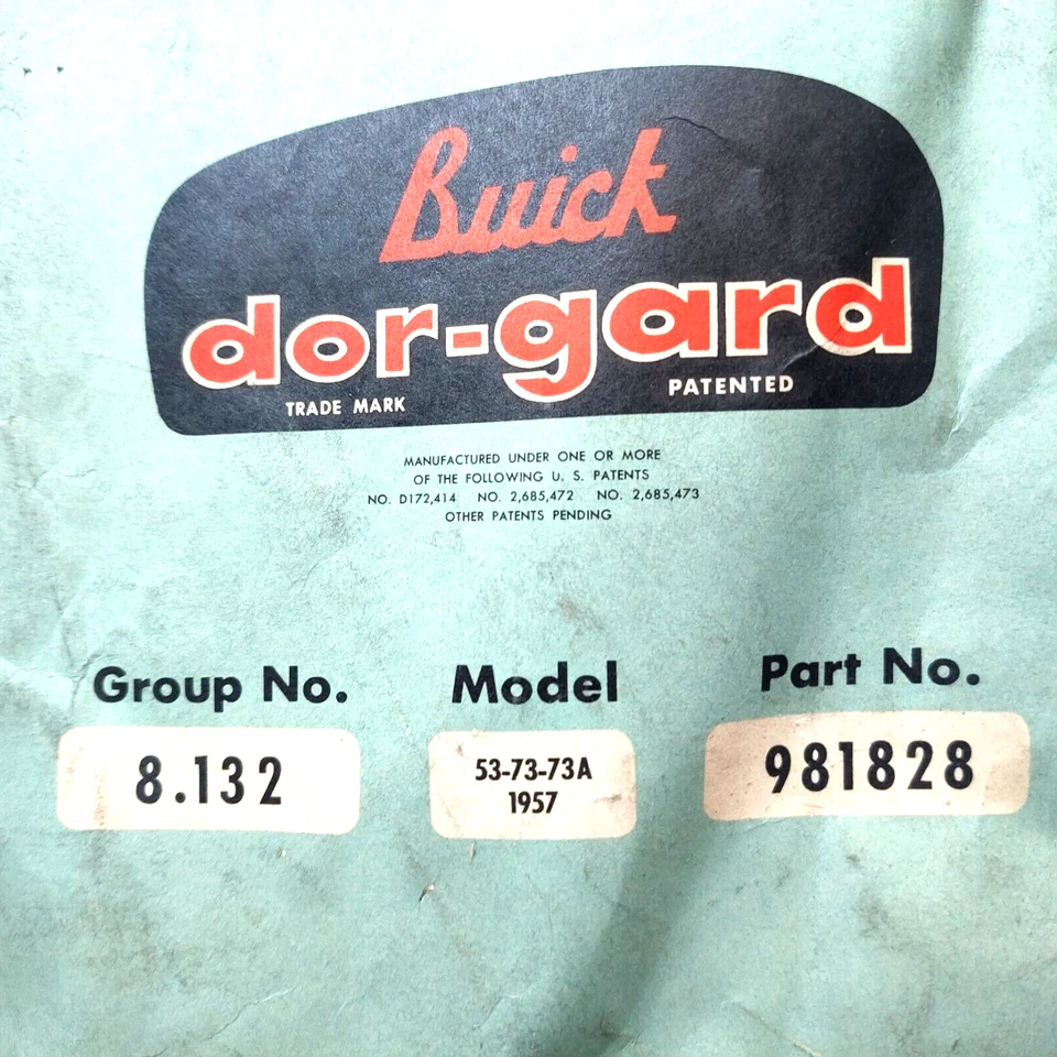 Buick Super Roadmaster 1957 4 puertas techo rígido nuevo en stock accesorios protectores de borde de puerta 981828 Foto 4 de 4