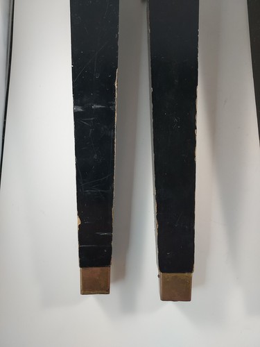 Set 4 15" Künstlerbank schwarz Holzbeine für Klavier oder Orgel Messingzwingen - Bild 11 von 19
