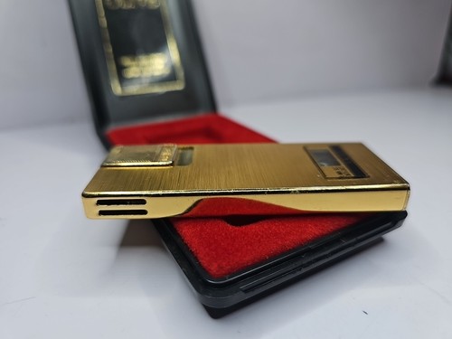Vintage Olive Piezo Electronic Gas Lighter With LCD Watch - Bild 4 von 9
