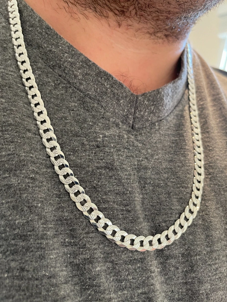 Louis Vuitton 2019 Pre-Owned Curb Chain Necklace - White for Men