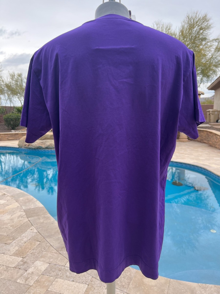 大きいサイズ！GIVENCHY ロゴ刺繍　カットソー　パープル　15 GIVENCHY OVERSIZED EMBROIDERED LOGO GRAPHIC TEE in PURPLE sz