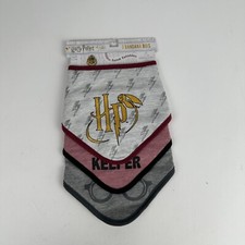 Authentic Harry Potter 0-12m Baby/Infant Bibs Set of 3 NEW