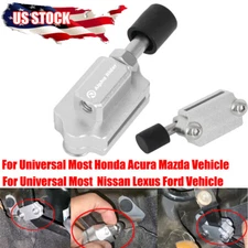Universal Billet Race Clutch Pedal Petal Stopper Plate Adjustable Bracket Crank