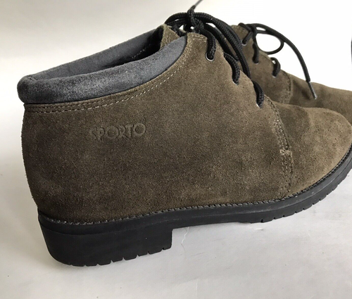 Vintage SPORTO Brown Suede Chukka Lace-Up Lug Sole Ankle Boots Sz 7M Insulated - Picture 6 of 12