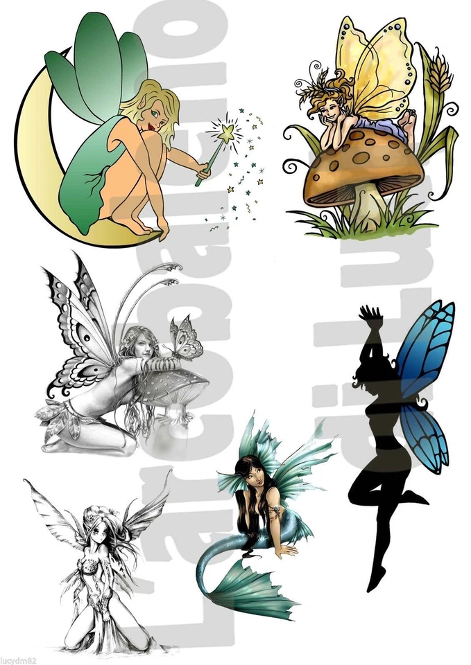 6 ADESIVI FINESTRA FATE FATA FATINE FAIRY FATINA WINDOW STICKERS FANTASY NEW!!!
