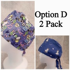 Surgical Scrub Hat Chemo cap Unisex Chef hat Tie Back Bouffant Baseball cap
