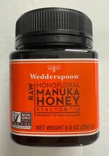 Wedderspoon Raw Manuka Honey Monofloral KFactor 16, 8.8 oz(250gr) New Zealand