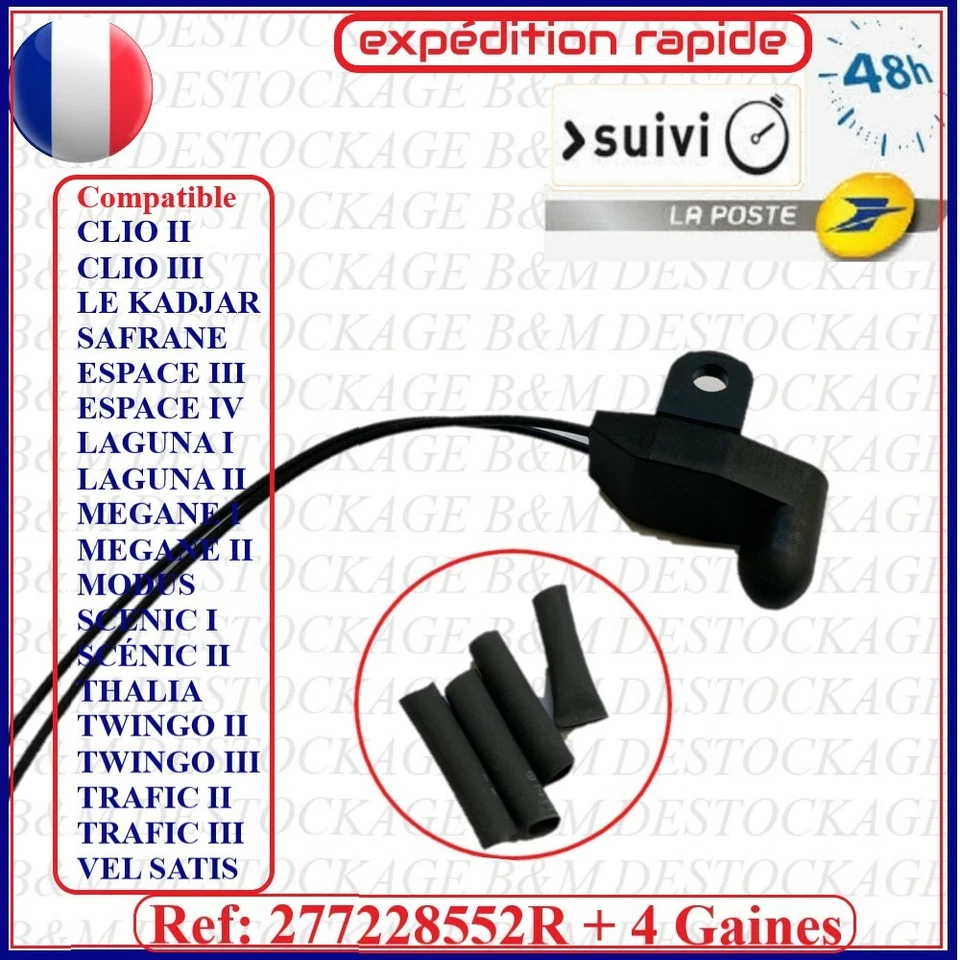 Capteur / Sonde température Air Extérieur compatible CLIO II CLIO III   + gaines - Photo 1/4