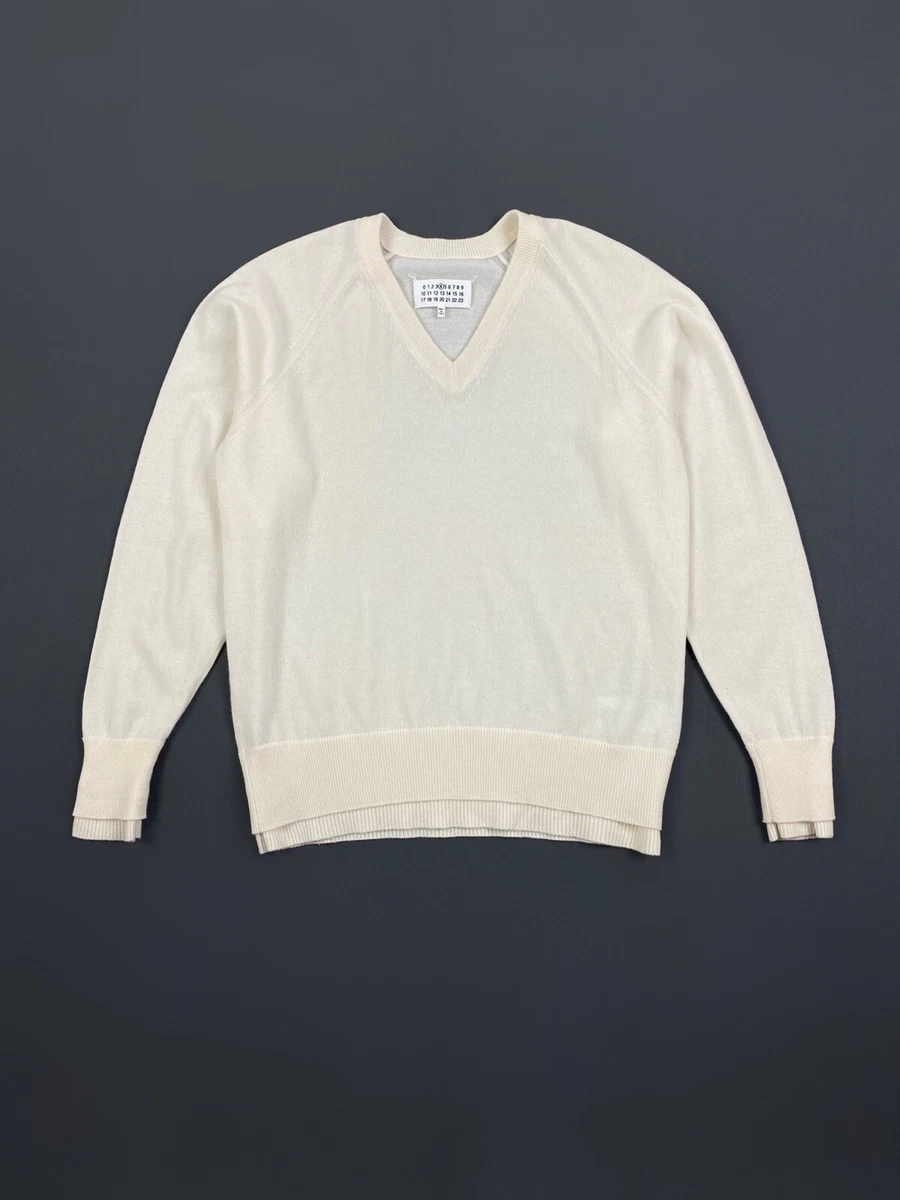 Maison margiela v neck sweater cheap