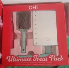 Chi Ultimate Treat Back . Flat Iron , Spray , Brush, Led Mirror