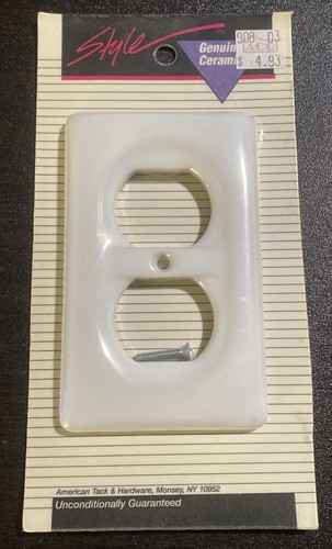 Vintage Porcelain White 3 Switch Light Cover & 4 Outlet Plate Covers Lot - Picture 3 of 5