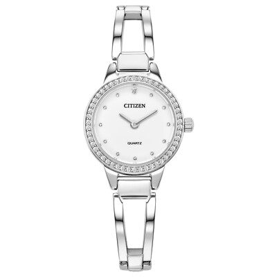 Citizen Womens Quartz Classic Gemmed Silver StainlessSteel Watch