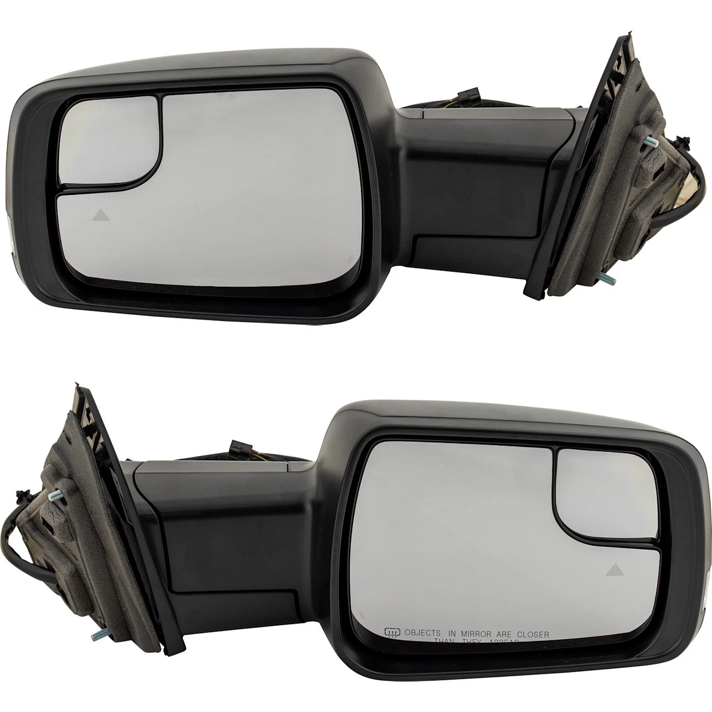 Mirrors For 2019-2022 Ram 1500 Pair Power Heated Power Folding Turn Signal Black