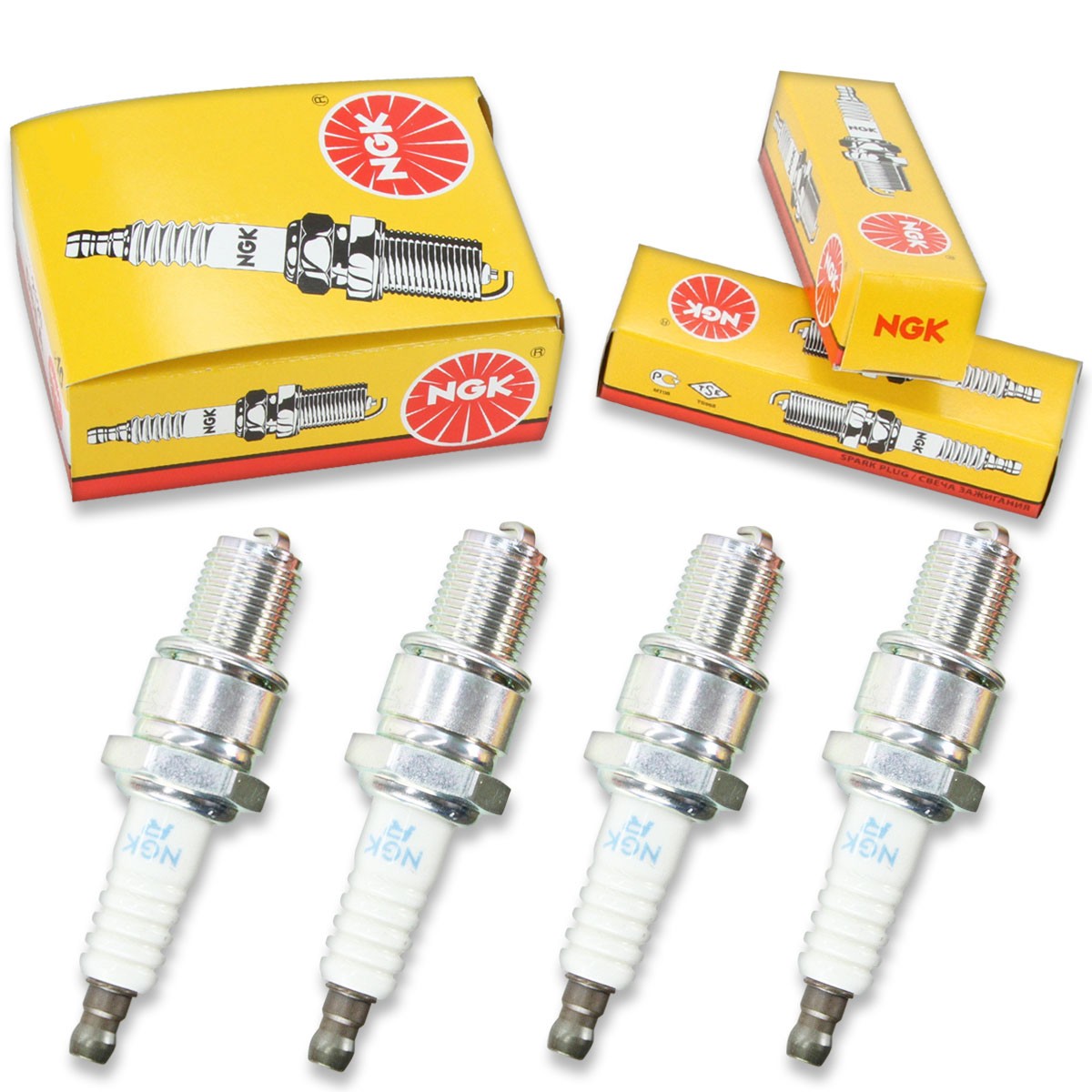 4pcs 90-92 Ski-Doo Safari LE NGK Standard Spark Plugs 463cc 28ci Kit Set er