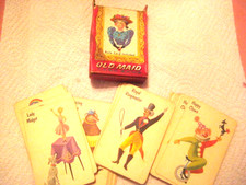 Vintage Whitman Old Maid Card Game Circus Theme 1940s  1950s 