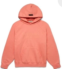 Fear of God Essentials Hoodie Coral L - Guaranteed Authentic