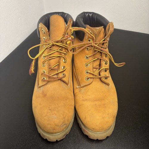 Botas Timberland vintage para hombre etiqueta verde talla 7 ropa de trabajo años 90 trigo tostado - Imagen 5 de 9