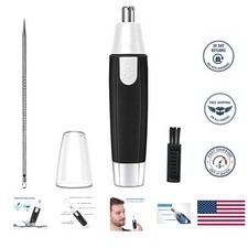 Cordless Ear  Facial Hair Trimmer - Sleek Battery Operated for Men  Women