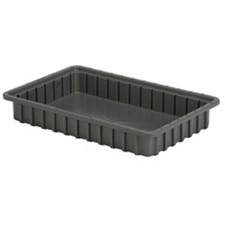 LEWISBins Divider Box 16-1/2" x 10-7/8" x 2-1/2" Gray Lot of 6