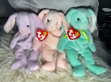 Ty Beanie Baby 1996 Hippity Hoppity Floppy with PVC Pellets Set Of 3 MWMT