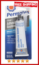 Permatex 80050 Clear Rtv Silicone Adhesive Sealant 3 Oz Usa.. Permatex 80050 Clear Rtv Silicone Adhesive Sealant 3 Oz Usa..