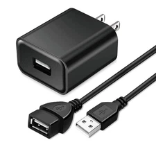 USB Wall Charger Adapter & Extension Charging Cable Cord for JLab Go Ai Pop/S...