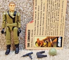 Complete Really Nice Vintage 1982 GI Joe Grand Slam Straight Arm With Filecard