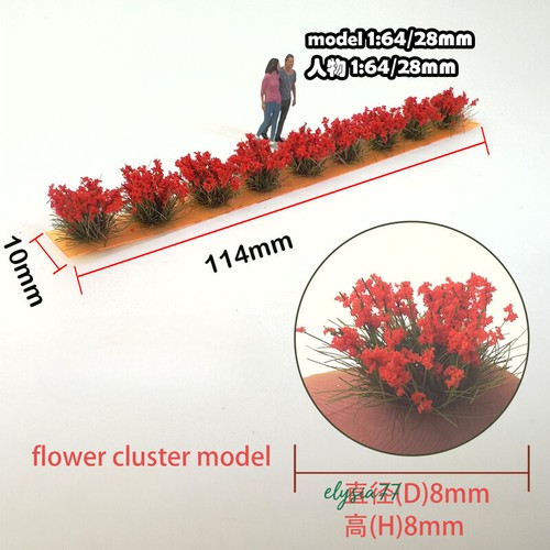5PC Spring Flower Clusters HO/OO Scale Miniatures Multicolor Gardening Plants - Picture 13 of 23