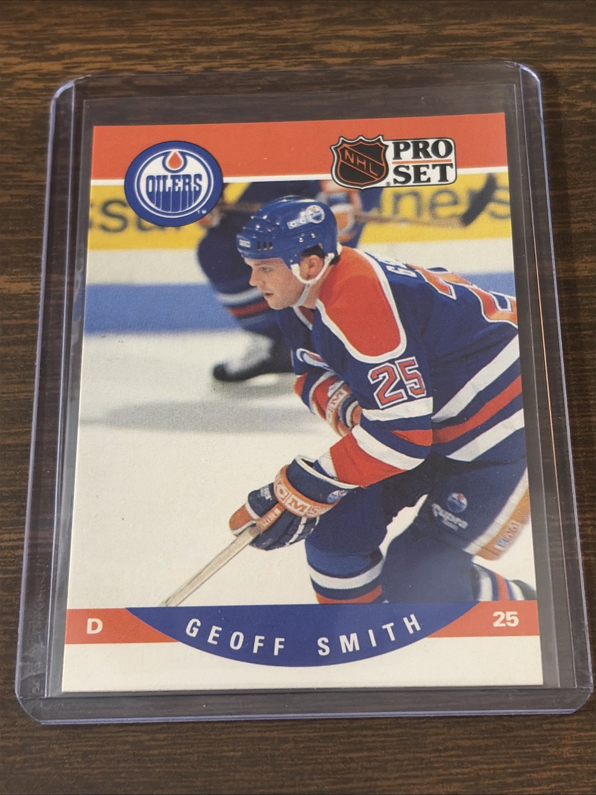 1990-91 Pro Set - Geoff Smith #446 (RC) Edmonton Oilers (A)