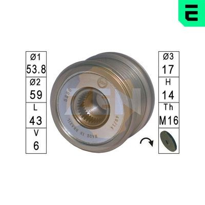 ERA ZN5586 Generatorfreilauf FüR CitroËN Mitsubishi Peugeot-image