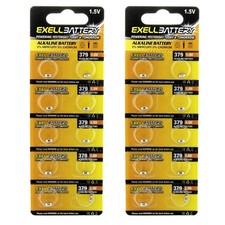 2x 10pk Exell Alkaline 1.5V Watch Battery Compatible With AG0 SG521 379 SR521SW