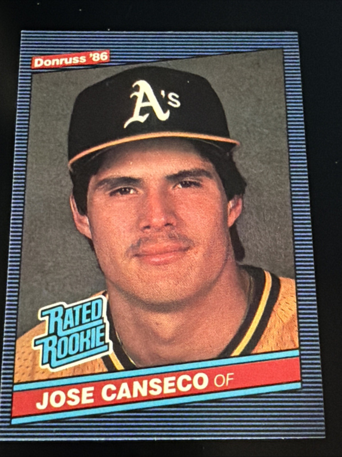 Jose Canseco - 1986 Donruss Rated Rookie #39 Oakland Athletics
