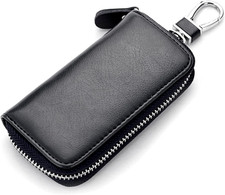 Unisex Mens Womens Premium Leather Car Key Holder Bag Keychain Case Wallet with