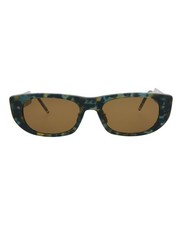 Thom Browne Unisex Square/Rectangle Navy Tortoise w Dark Brown - AR Fashion