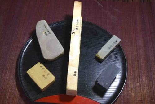 Japanese Natural Whetstone Palm Size Koppa 5 x Assort 579g for knives, tools