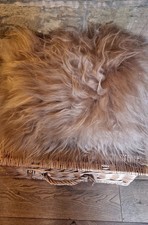 Large Icelandic Long Haired Sheepskin Lamb Wool Cushion Fur